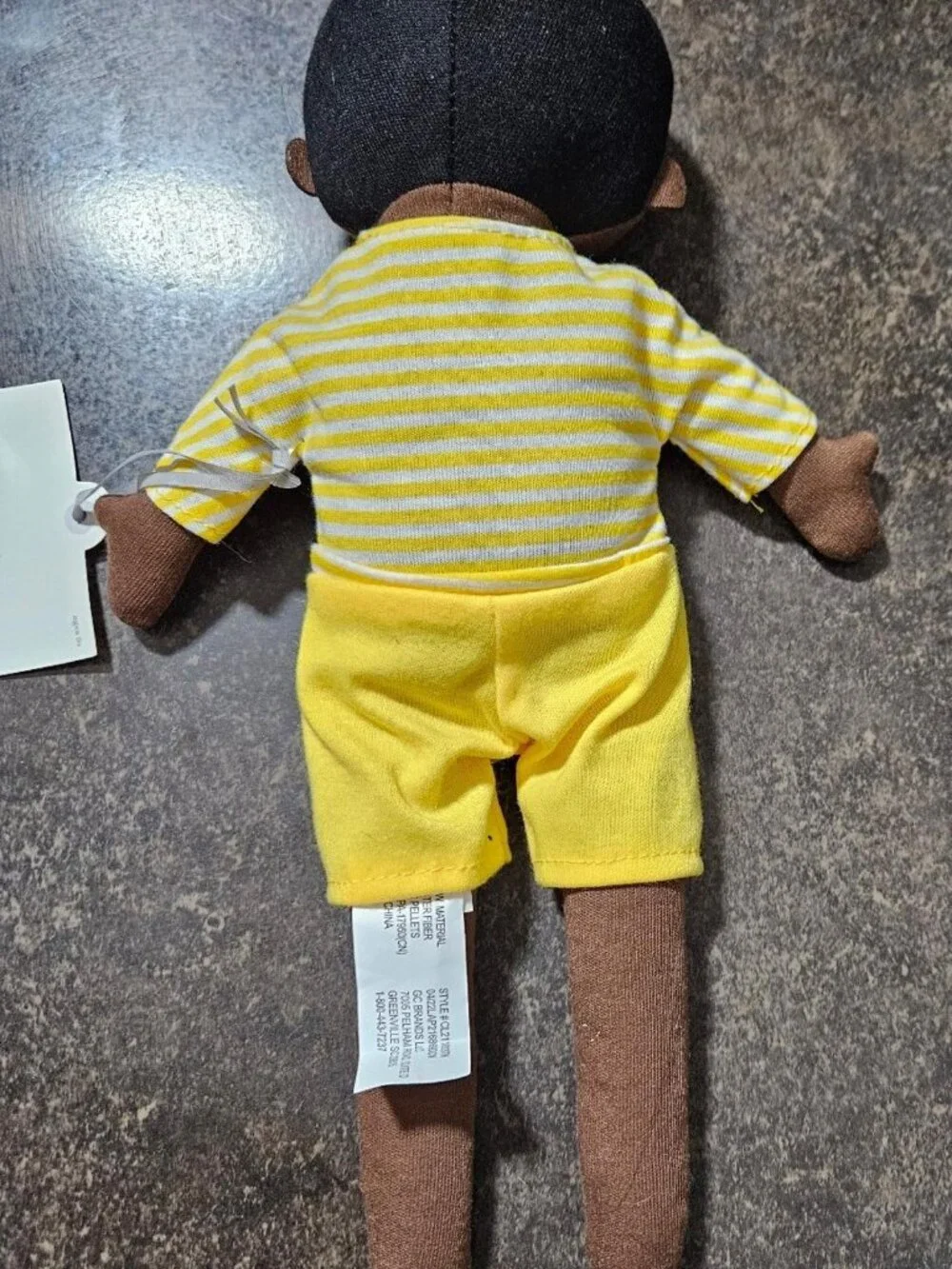 Cloud Island Plush Doll Dark Skin Stripe Mustard Color 13